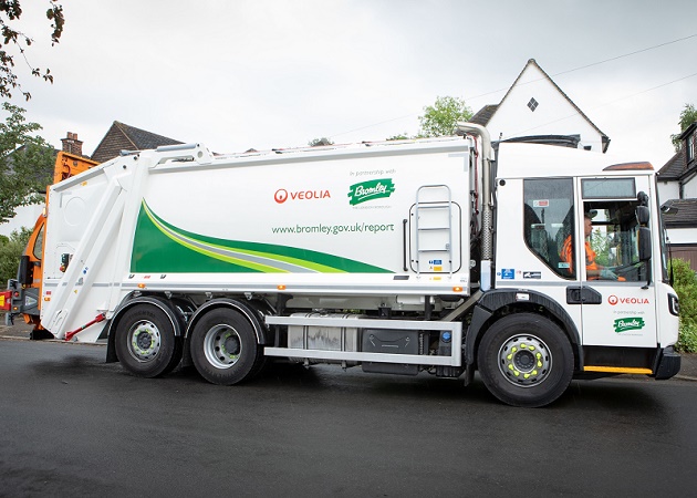 Picture shows a new Bromley Council waste collection vehicle.